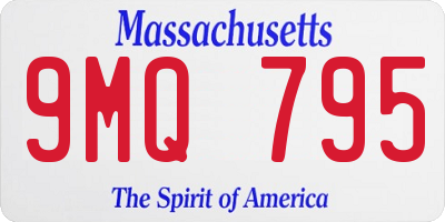 MA license plate 9MQ795