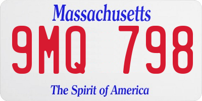 MA license plate 9MQ798