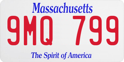 MA license plate 9MQ799