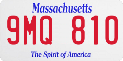 MA license plate 9MQ810