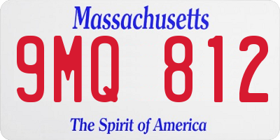 MA license plate 9MQ812