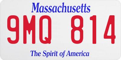 MA license plate 9MQ814