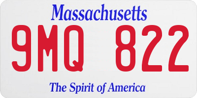 MA license plate 9MQ822