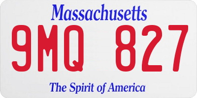 MA license plate 9MQ827
