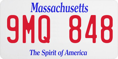 MA license plate 9MQ848