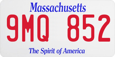 MA license plate 9MQ852
