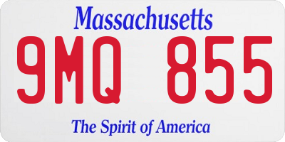 MA license plate 9MQ855