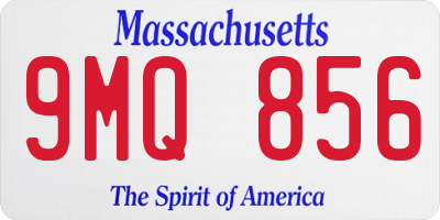 MA license plate 9MQ856