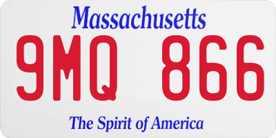 MA license plate 9MQ866