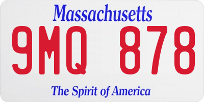 MA license plate 9MQ878