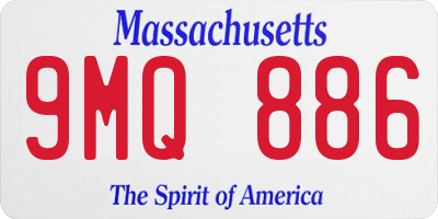 MA license plate 9MQ886