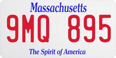 MA license plate 9MQ895