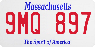 MA license plate 9MQ897