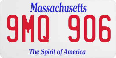 MA license plate 9MQ906