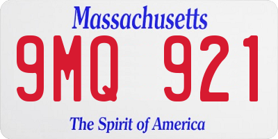 MA license plate 9MQ921