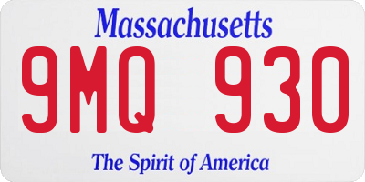 MA license plate 9MQ930