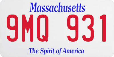 MA license plate 9MQ931
