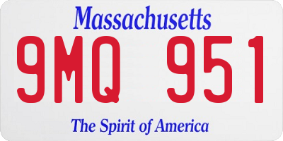 MA license plate 9MQ951