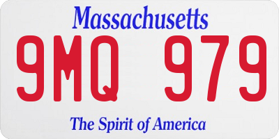 MA license plate 9MQ979