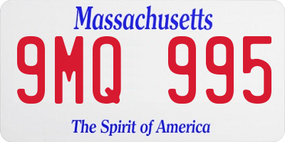 MA license plate 9MQ995