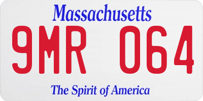 MA license plate 9MR064
