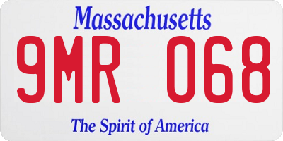 MA license plate 9MR068