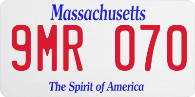 MA license plate 9MR070