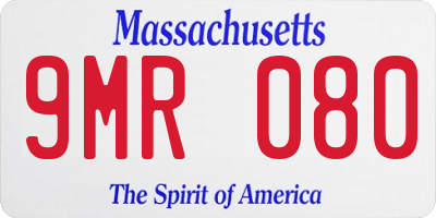 MA license plate 9MR080