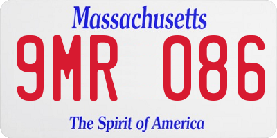 MA license plate 9MR086