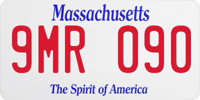 MA license plate 9MR090
