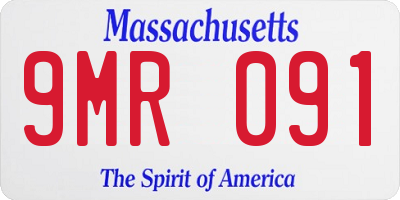 MA license plate 9MR091