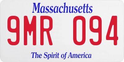 MA license plate 9MR094