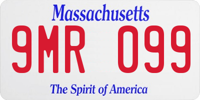 MA license plate 9MR099
