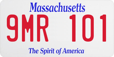 MA license plate 9MR101