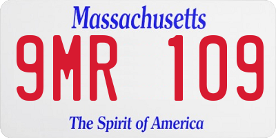 MA license plate 9MR109