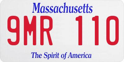 MA license plate 9MR110