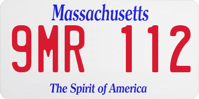 MA license plate 9MR112
