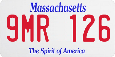 MA license plate 9MR126