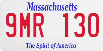 MA license plate 9MR130
