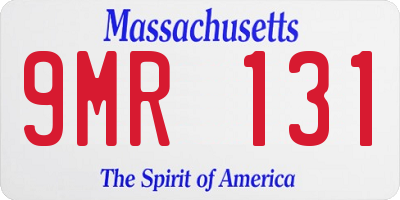 MA license plate 9MR131
