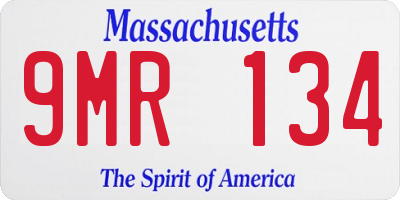 MA license plate 9MR134