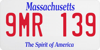 MA license plate 9MR139