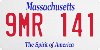MA license plate 9MR141