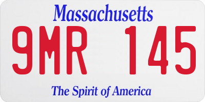 MA license plate 9MR145