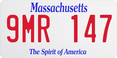 MA license plate 9MR147