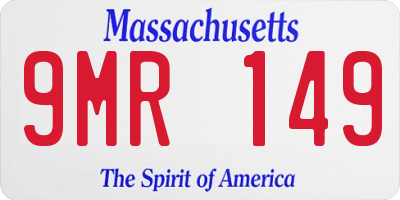 MA license plate 9MR149