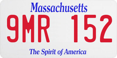 MA license plate 9MR152