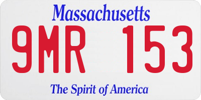 MA license plate 9MR153