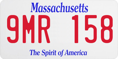 MA license plate 9MR158