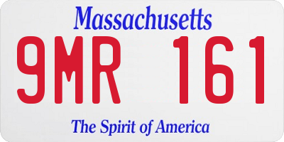 MA license plate 9MR161